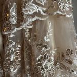 Windsor Cream Homecoming Dress  Gold sparkly sequin  Photo 4