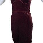 H&M  Strapless Velvet Dress Burgundy Color Corset Dress Photo 0