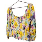 Shoshanna Floral Blooms Print Smocked Bodice Off Shoulder Cece Top Size Large Photo 5