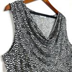 Calvin Klein Calvin‎ Klein 0X Plus Cowl Neck Sleeveless Top Black White Geometric Work Formal Photo 1