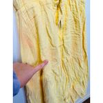 LOVE WHIT Yellow 100% Cotton Tie Back Crewneck Short Sleeve Flowy Midi Dress S Photo 5