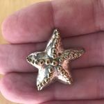 Starfish Earrings Pierced Posts Metal Beach VTG Silver Photo 5