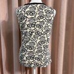 Rafaella  Cream and Black Floral Top Photo 2