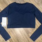 Lululemon Ebb To Street Long Sleeve Top Cropped Navy Photo 1