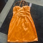 Wild Fable Women's Sleeveless Corset orange Satin Mini Bodycon Dress Photo 6