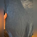 Free People  teal Blue Long Sleeve Blouse loose fitting Photo 2