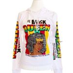 On Fire  Hoodie T-Shirt Long Sleeve Graphic The Black Queen Tee Shirt Size Large Photo 0