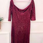 Revelry Off the Shoulder Ember Red Sequin Maxi Dress Gown Size 18 Photo 4