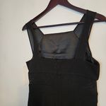 JayGodfrey Black Mesh Panel Cutout Dress Mini High Neck Cocktail Neutral 8 Photo 5