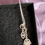 Hamsa and evil eye silver necklace Photo 0