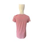 Brandy Melville John Galt Red White Striped Tee Shirt OS Made in Italy Cotton Stretch Photo 3