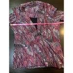 Notations  Whimsigoth Top Womens Large Black Pink Beaded Stretch Office‎ Church Photo 6