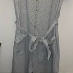 American Eagle NWT  Gray Short Sleeve Knit Jumpsuit Photo 3
