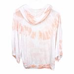 Blue Life  Slub Jersey Tie Dye Hoodie Peach/White Photo 1