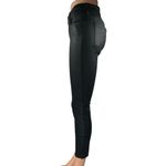 L'Agence  Women's Black Coated Faux Leather High Waist Skinny Jeans Pants Size 27 Photo 1