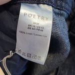 Poetry  WIDE LEG CROPPED DENIM STYLE NAVY LINEN PANTS 14 NEW WITH TAGS Photo 10