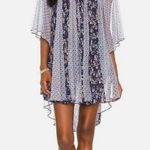 Free People  Because I Love You Floral High-Low Top in Blue Floral Print Photo 2