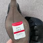 Rebecca Minkoff Sonny Embossed Peep Toe Wedge Booties Size 9 Navy Blue Black Photo 7