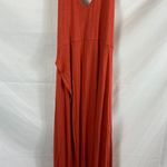Leith orange halter tie neck maxi dress size small Photo 0