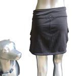 Athleta Fleece Lined Winter Gray Cargo Pull-On Skirt Women’s Size Small Photo 2
