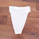 ASOS DESIGN White Tie Front High Leg Bikini Bottoms Swimsuit Size 4 Photo 3