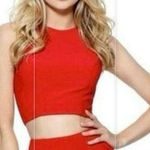 Sherri Hill  Red Two-Piece Prom Dress Photo 0
