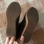 Lucky Brand June Olive Green Leather Wedge Heel Tie Closure Booties Sz 8 M EUC Photo 5