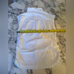 Quince NWOT Mock Neck Sleeveless White Tank Top Side Ruching Sz Medium Photo 3