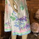 Blair Woolverton VINTAGE 1980'S STRAPLESS PASTEL FLORAL PRINT TEA DRESS (12) Photo 8