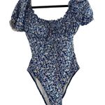 SheIn Ditsy Floral Print Ruched Bust One Piece Swimsuit Photo 1