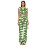 MISA Los Angeles Rita Pants in Rattan Tile Small Womens Satin Printed Trousers Photo 3