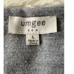 Umgee ‎ USA Gray Top with Faux Fur Sleeves, Women's Relaxed Fit, Stylish Lounge Photo 3