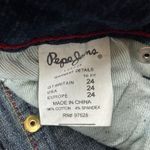 Pepe Jeans Vtg Y2K Deadstock  Low Rise‎ Flare Riveted Grommet Buckle Back Sz 24 Photo 4