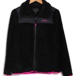 Lucky Brand NWT Black Zip Front Faux Stand Collar Long Sleeve Shearling Jacket S Photo 2
