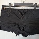 Free People  Women's Size 26 Black Distressed Denim Shorts Photo 4