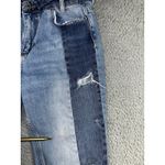 Free People  Jeans Women 26 High Rise Straight Leg Distressed Two‎ Tone Boho Photo 6