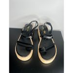Chase And Chloe Strappy Sandals Black Faux Leather Size 8 Photo 3