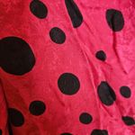 Collections By Michelle Stuart Size 6 100% Silk Polka Dot Pink Black Long Sleeve Photo 3