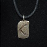 Source Unknown Viking Norse Pagan Rune Symbol Pendant Black Cord 22 Inch Unisex Necklace Photo 1