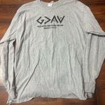 Gildan  Gray Long Sleeve Tee with Inspirational Print Photo 0