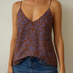 Forte_Forte Italy Abstract Tank Top Small Designer Luxury Contemporary Boho Photo 0