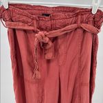 Sanctuary Coral Tie-Waist paper bag cropped ankle pants tencel casual L office Photo 3