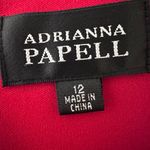 Adrianna Papell Red V Neck Cap Sleeve Sheath Dress Size 12 Classy Preppy Wedding Photo 4