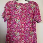 Rose + Olive  Women’s Shirt‎ Top Floral Short Sleeve Polyester Size Medium Photo 3