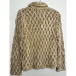 Pristine Paula Lishman M Rose Beige Sheared Beaver Cotton Knit Jacket Tan Size M Photo 10