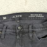 J.Crew  Mid-Rise‎ 90s Classic Straight Jeans Size 30 Black Wash Denim Womens Photo 2