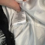 Badgley Mischka Belle Black White Lace Striped Cocktail Party Dress Size 2 Photo 4