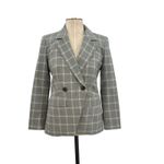 J.Crew Devon Blazer Plaid Italian Stretch Tollegno Wool Blend Gray Size 0P Photo 2