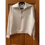 Spanx  AirEssentials Powder White Half Zip Sweatshirt XL Photo 2