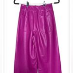Anthropologie NWT Maeve Collette Pink Faux Leather Wide Leg Pants SIZE 25 Photo 6